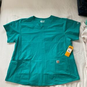 Carhartt Teal V-Neck Scrub Top